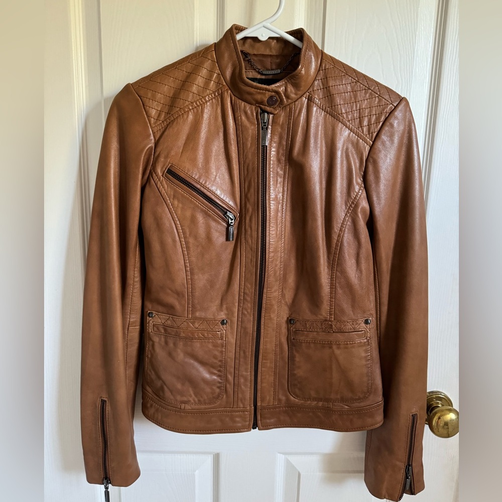 Bernardo brown genuine leather jacket